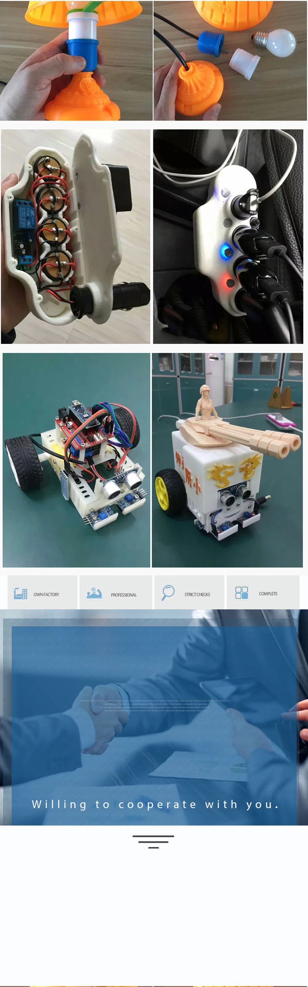 Ty-160 Mini Desktop Fdm 200X200X200mm Mute Smart WiFi, Automatic Leveling, Power off and Continuous Tapping Functions PLA/PETG/HIPS/Wood Filament 3D Printer