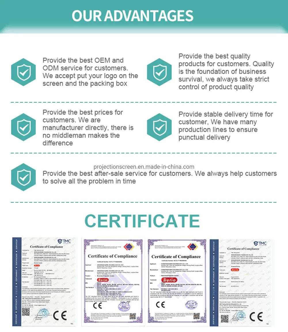 Ust Ambient Light Rejecting Projection Screen Ultra Thin Fixed Frame Alr Screen for 4K Laser Projector