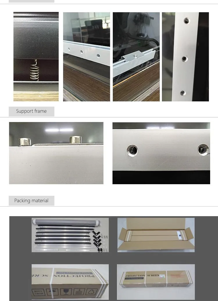 Victory Alr Projection Screen Black Crystal with Ultra Thin Fixed Frame Customized 80-300 Inches From Xyscreens Factory for Projectors