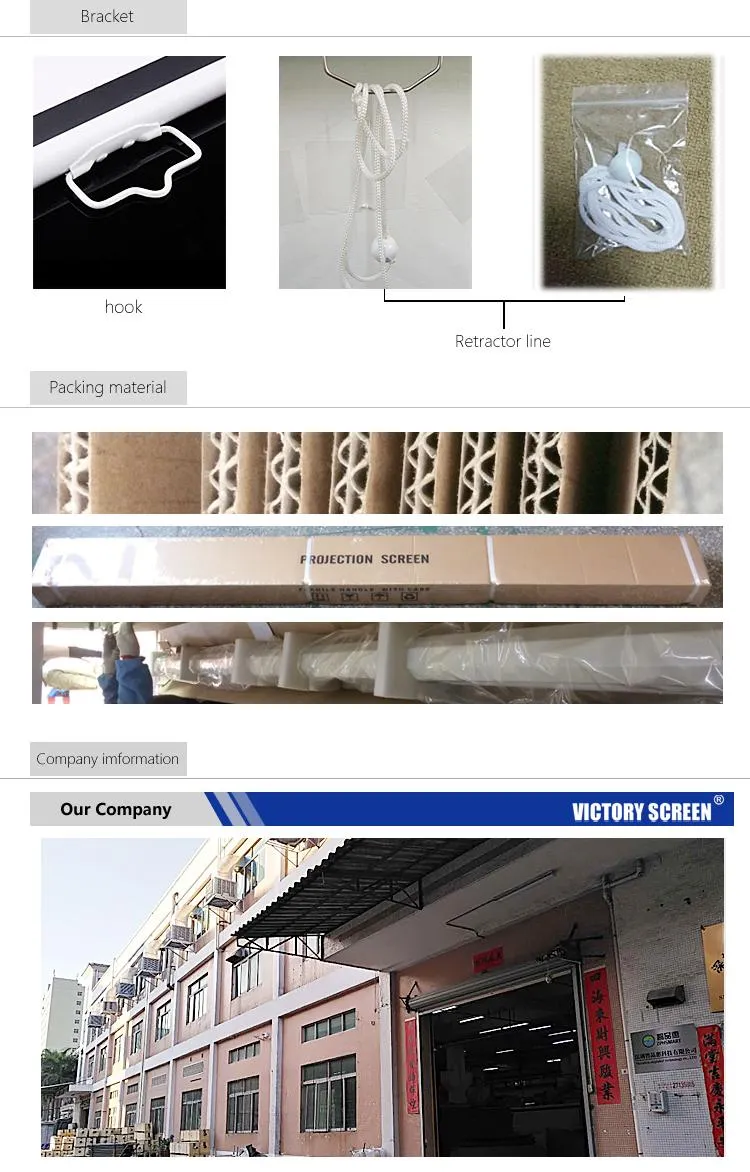 Victory for Home Theater High Gain 100inch 4: 3 Format Automatic Projection Screen Manual Projector Screen