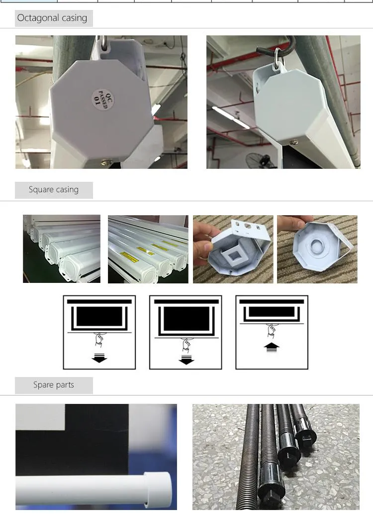 Victory for Home Theater High Gain 100inch 4: 3 Format Automatic Projection Screen Manual Projector Screen