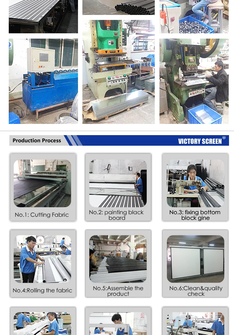 Victory Screen Factory Wholesale Cheap Price of Ceiling Motorized Tab Tension Projection Alr Projector Screen Roll Down Projector Screen for Home Theater