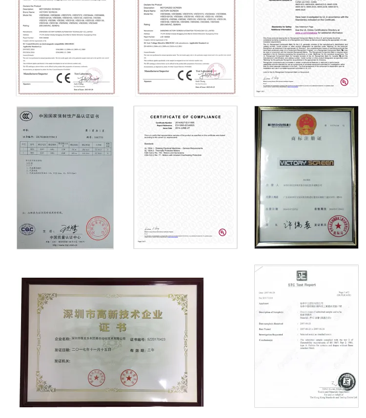 Victory Screen Factory Wholesale Cheap Price of Ceiling Motorized Tab Tension Projection Alr Projector Screen Roll Down Projector Screen for Home Theater