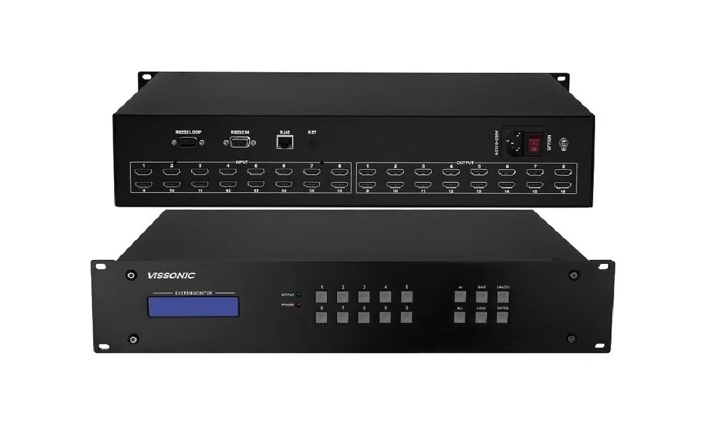 Vissonic 4kx2K HDMI 16X16 Matrix Support HDMI1.4 Hdcp1.4 Video Wall Controller