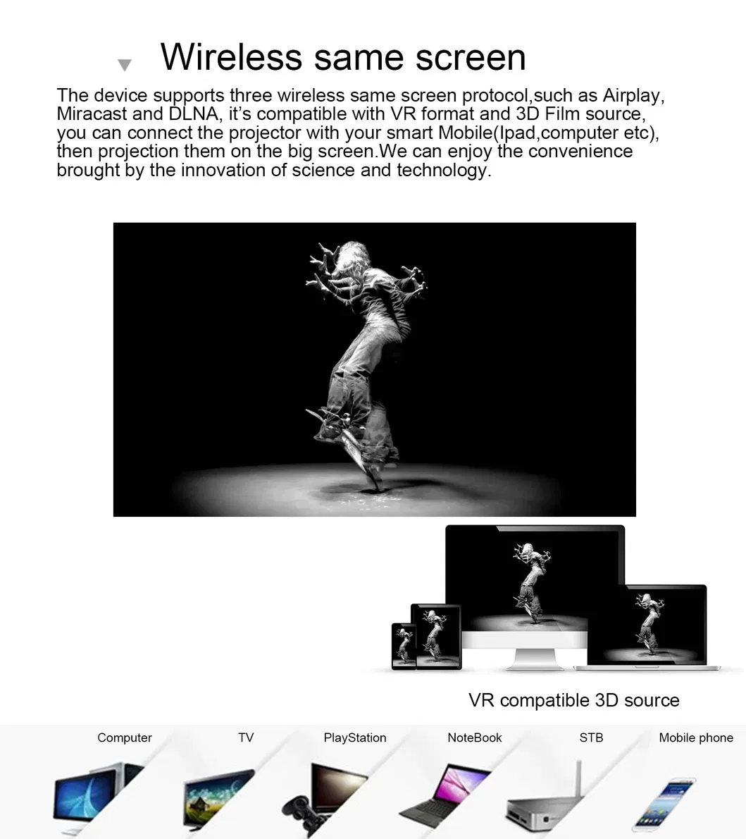 Volto Wholesale High Lumens Full HD UV 4K DLP Android Projector for 3D Printer