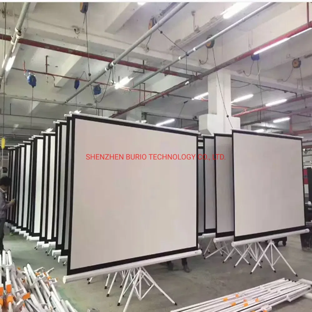 Wholesale OEM Matte White Portable Floor Standing Tripod Projector Projection Screen
