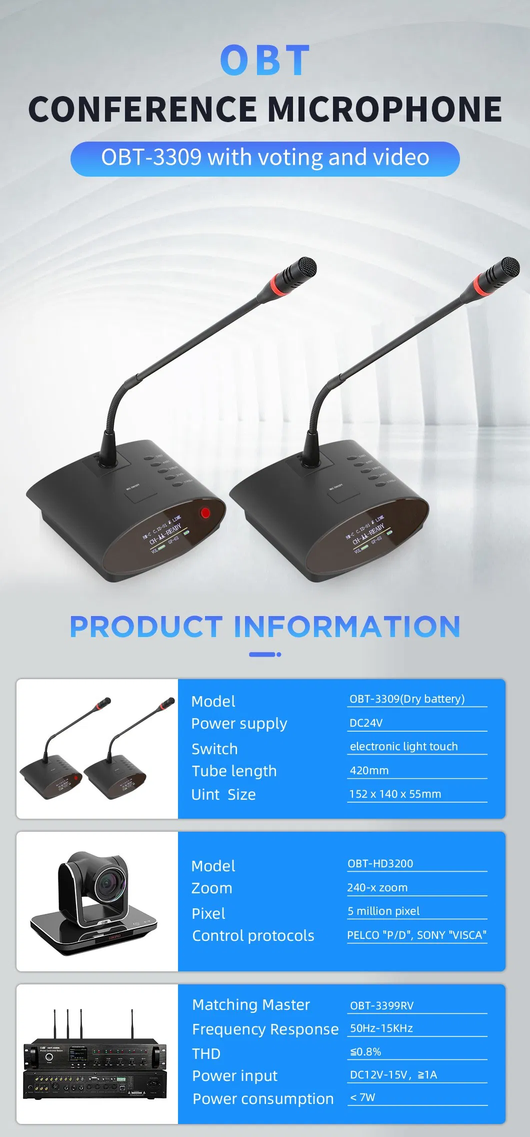 Wireless Conference System Microphone Vote Video Mini Microphones