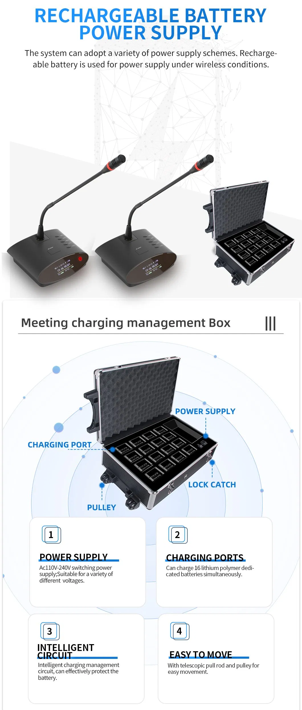 Wireless Conference System Microphone Vote Video Mini Microphones