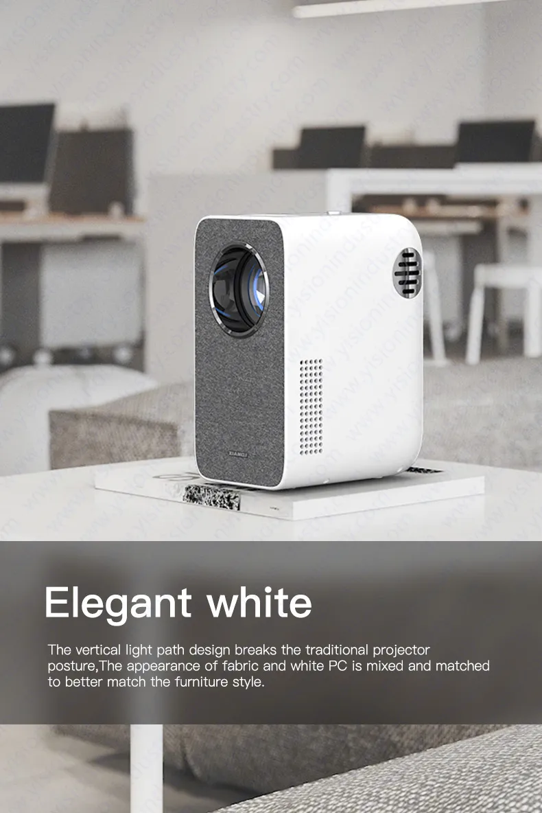 Yi-855 1280*720 Portable Outdoor Upright Android9.0 Multi-Function Projector